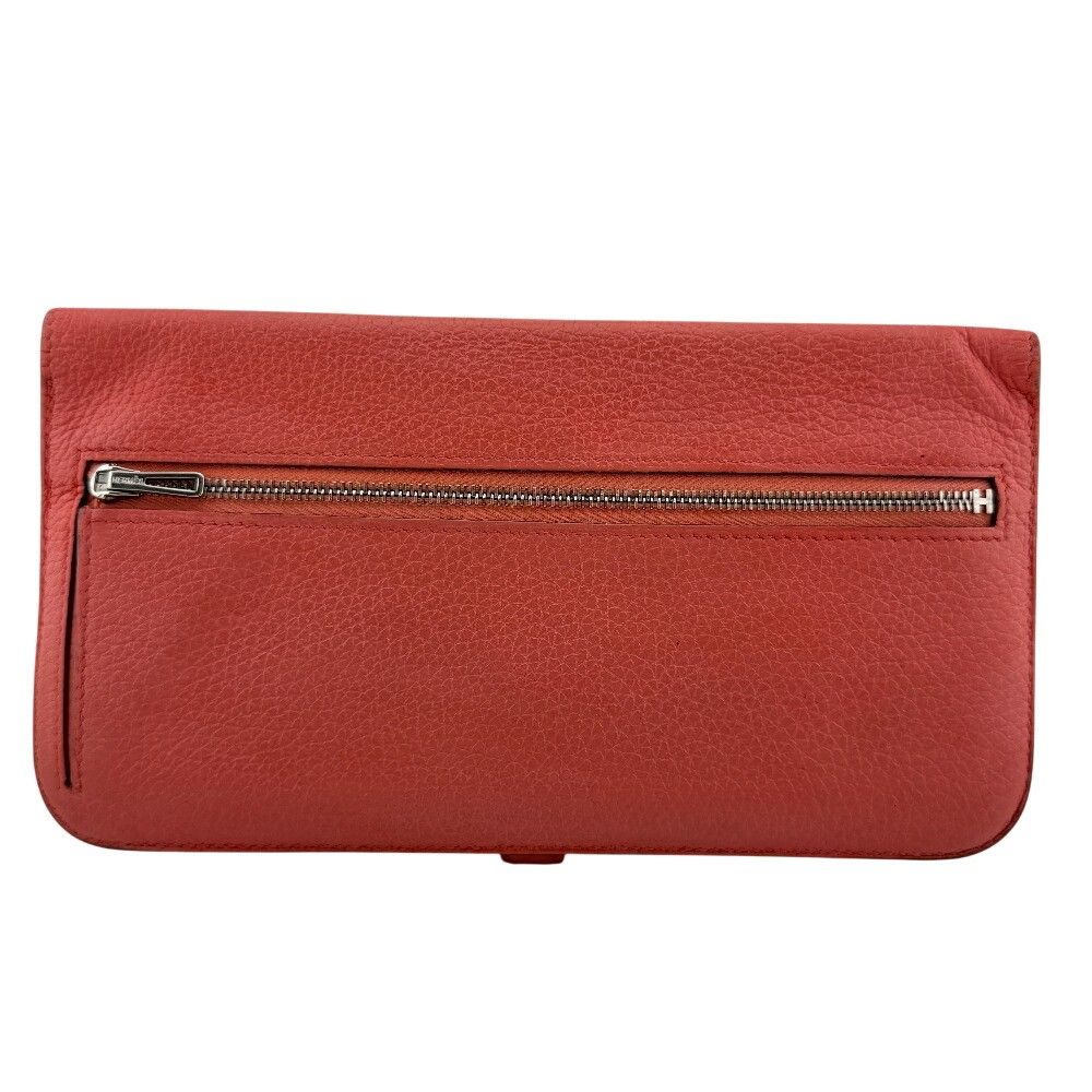 Hermes Dogon Togo Leather Wallet Pink