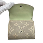 Louis Vuitton Portefeuille Iris XS Mahina Reverse Leather Trifold Wallet Beige — view 4