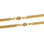 Celine Taurillon Off Rhinestone Necklace Gold — view 2