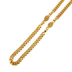 Celine Taurillon Off Rhinestone Necklace Gold