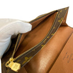 Louis Vuitton Pochette Mule 23 Monogram Leather Clutch Brown — view 8