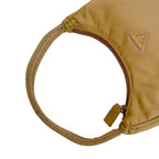 Prada Triangle Logo Nylon Pouch Beige — view 2
