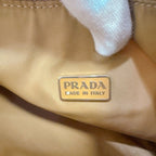 Prada Triangle Logo Nylon Pouch Beige — view 7