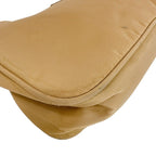 Prada Triangle Logo Nylon Pouch Beige — view 3
