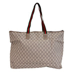 Gucci GG Plus Sherry Line Tote Bag Beige