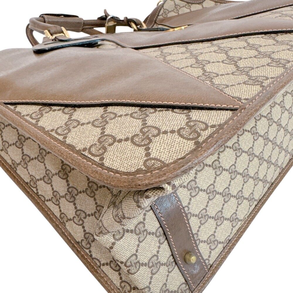 Gucci GG Pattern Leather Business Bag Brown — view 3