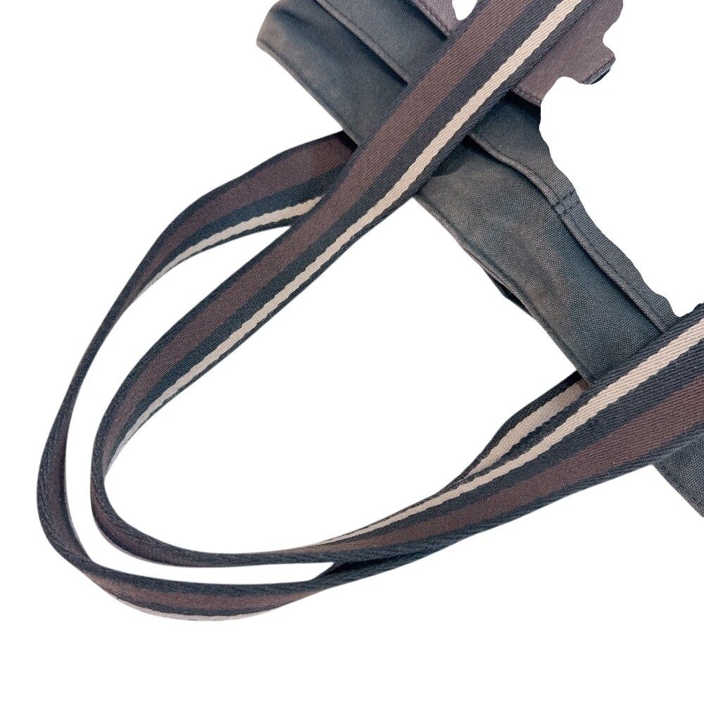 Hermes Troca Horizontal Canvas Tote Bag Black — view 2