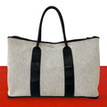 Hermes Garden Party GM Toile H Negonda Tote Bag Ecru Noir