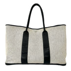 Hermes Garden Party GM Toile H Negonda Tote Bag Ecru Noir — view 3