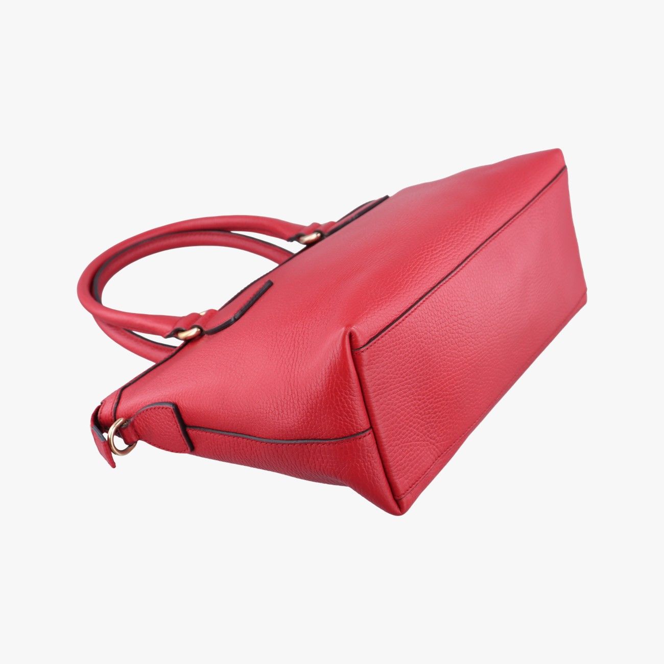 Gucci Interlocking G Charm Red Leather Keychain — view 7
