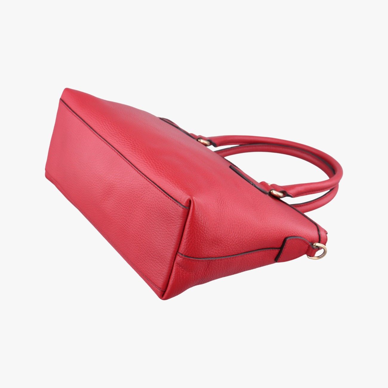 Gucci Interlocking G Charm Red Leather Keychain — view 6