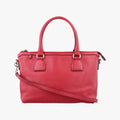Gucci Interlocking G Charm Red Leather Keychain