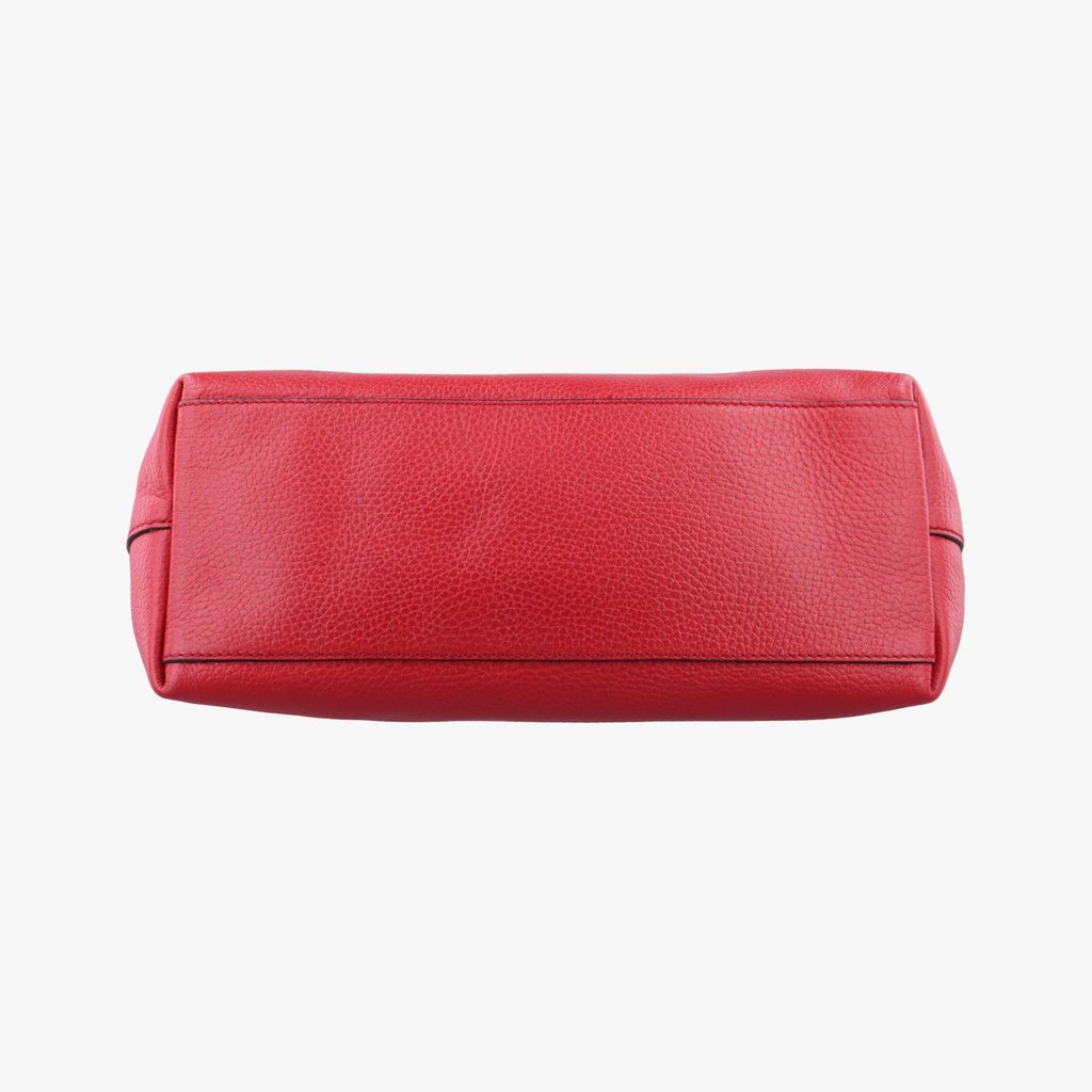 Gucci Interlocking G Charm Red Leather Keychain — view 3