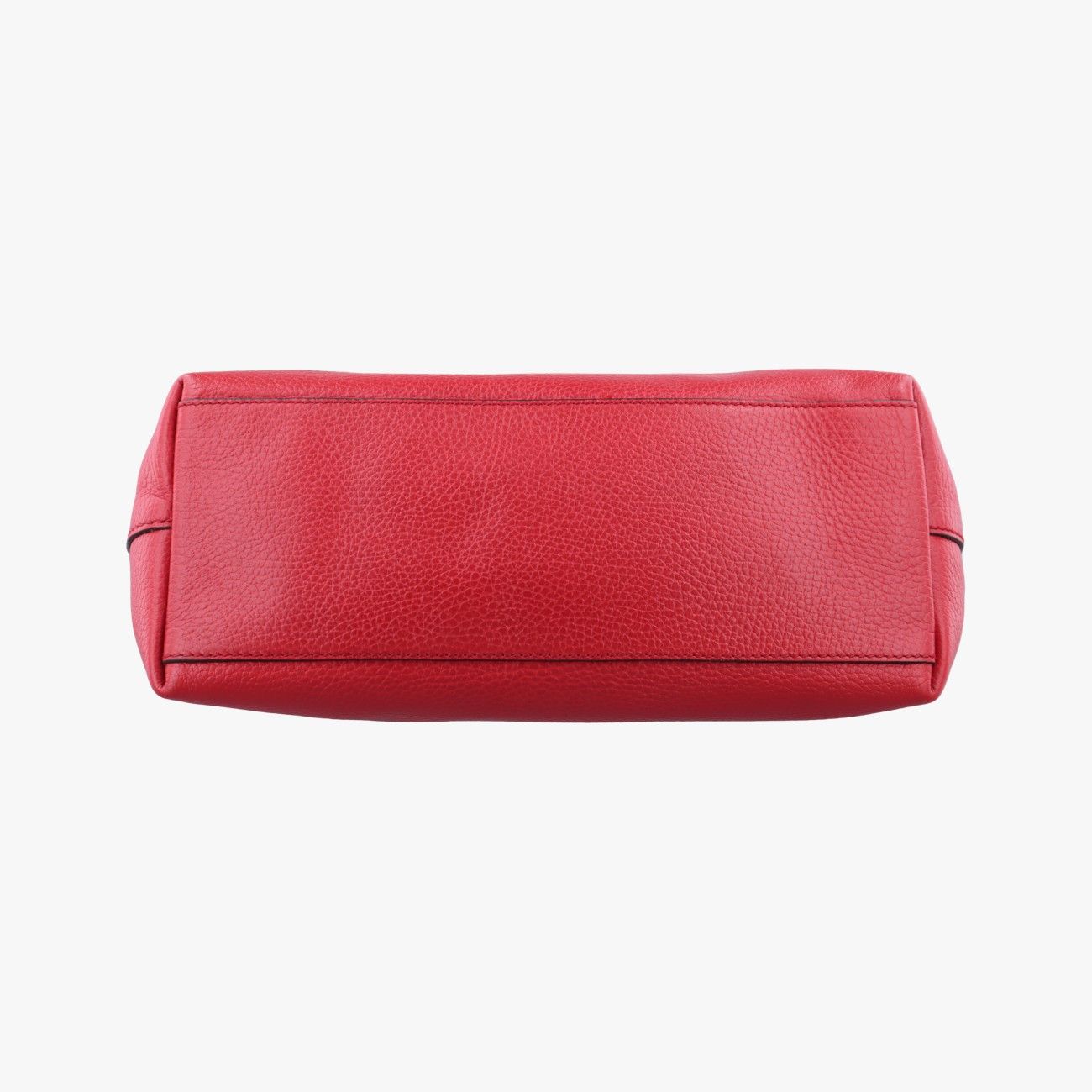 Gucci Interlocking G Charm Red Leather Keychain — view 3
