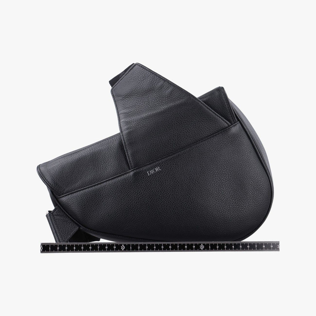 Dior Saddle Black Leather Shoulder Bag — view 2