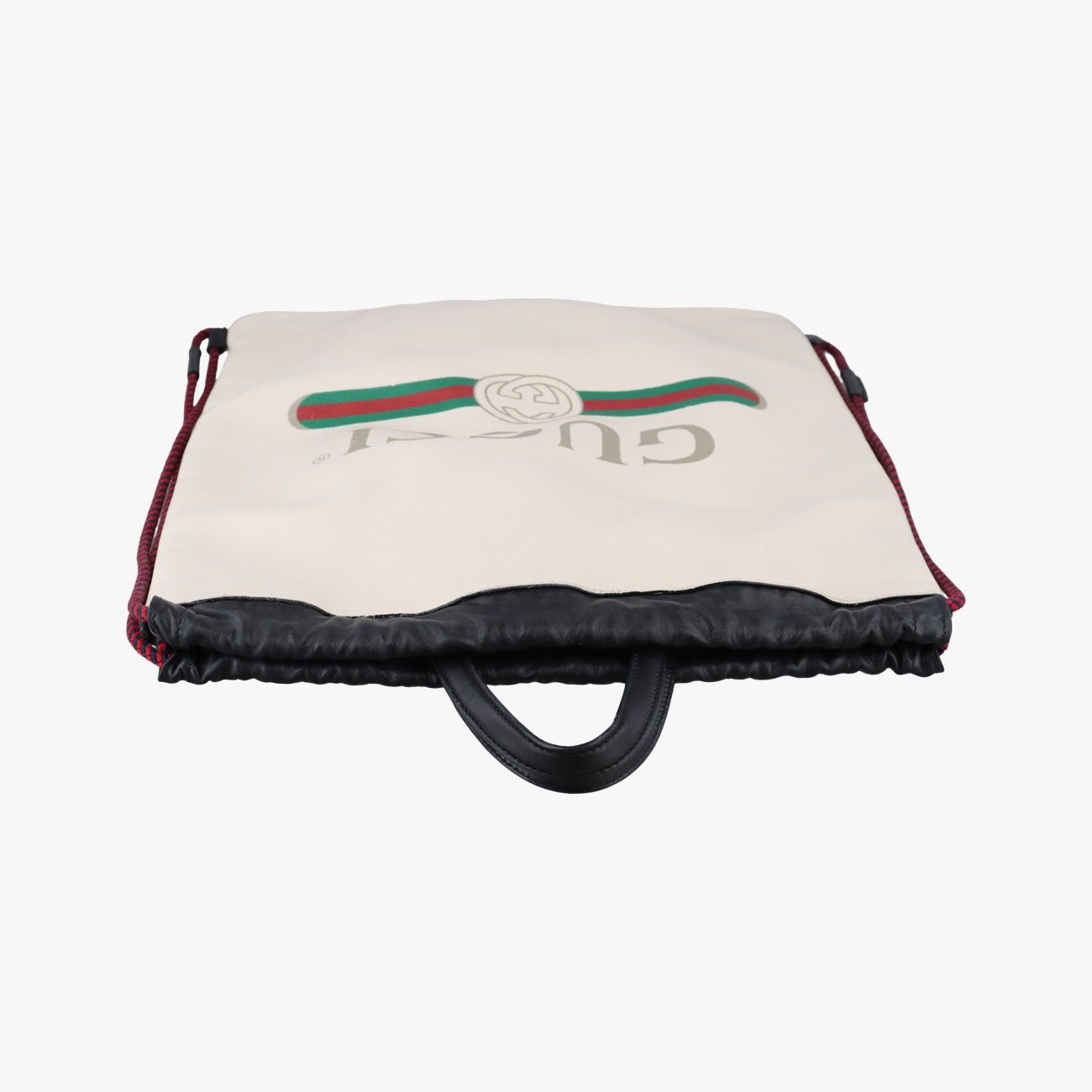 Gucci Print Draw String White Leather — view 8