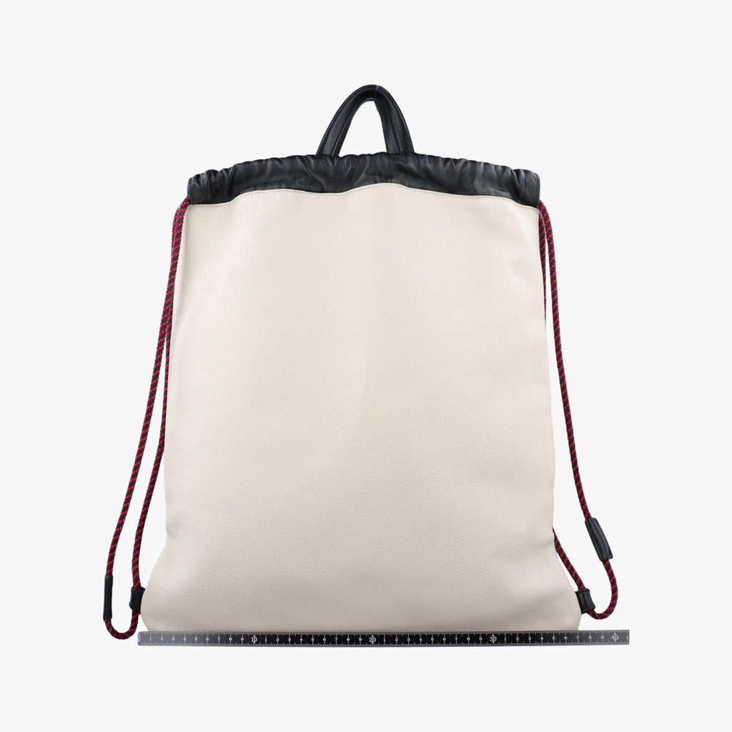 Gucci Print Draw String White Leather — view 2