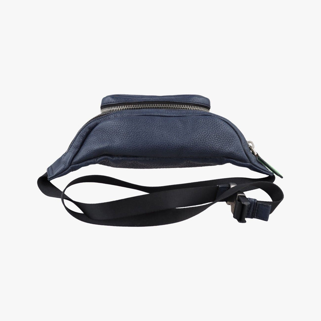 Fendi Pecan Amore Logo Navy Leather Handbag — view 8