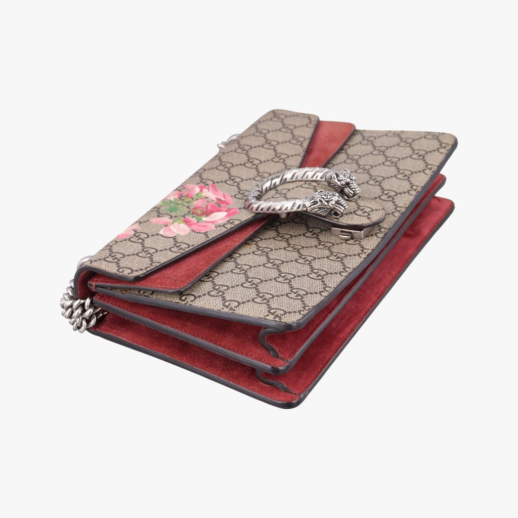 Gucci Dionysus Beige Red Multi Suede Shoulder Bag — view 5