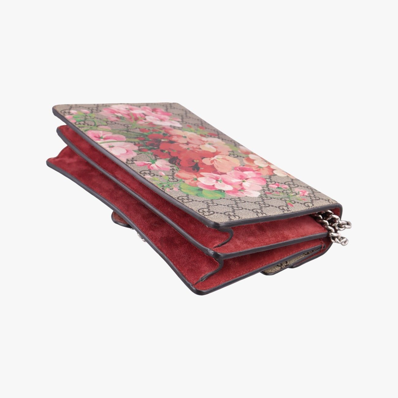Gucci Dionysus Beige Red Multi Suede Shoulder Bag — view 6