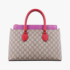 Gucci GG Supreme Beige Pink Red Leather