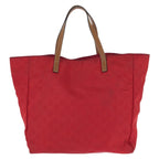 Gucci GG Nylon Red Brown Gold Tote Bag — view 2