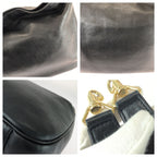 Gucci Bamboo Hobo 2-Way Black Gold Leather Shoulder Bag — view 6