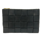 Bottega Veneta Pouch Maxi Intrecciato Black Leather