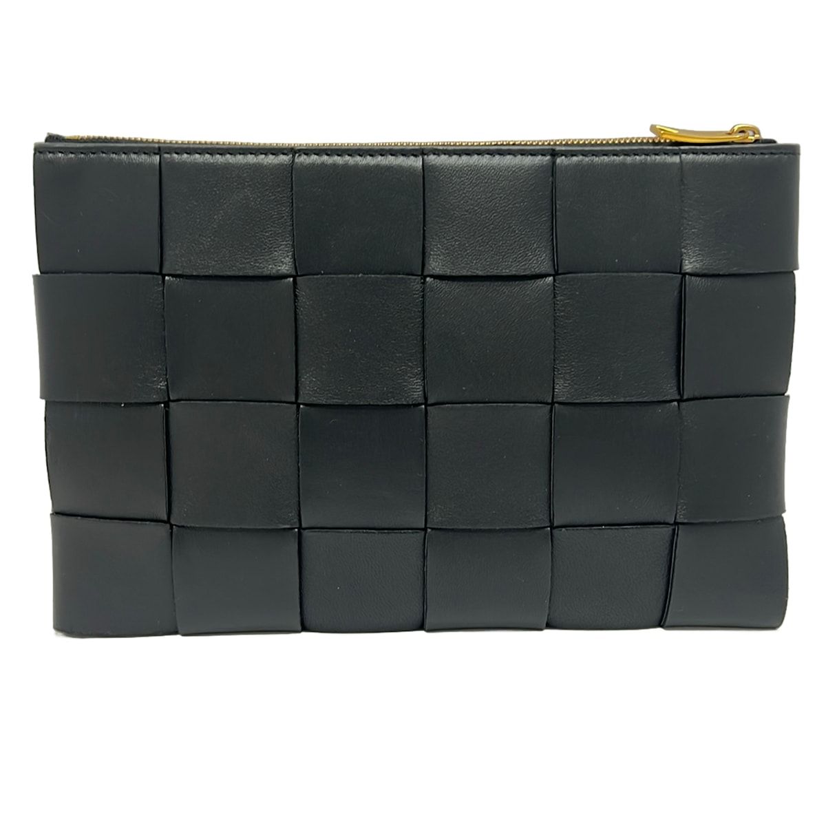 Bottega Veneta Pouch Maxi Intrecciato Black Leather — view 2