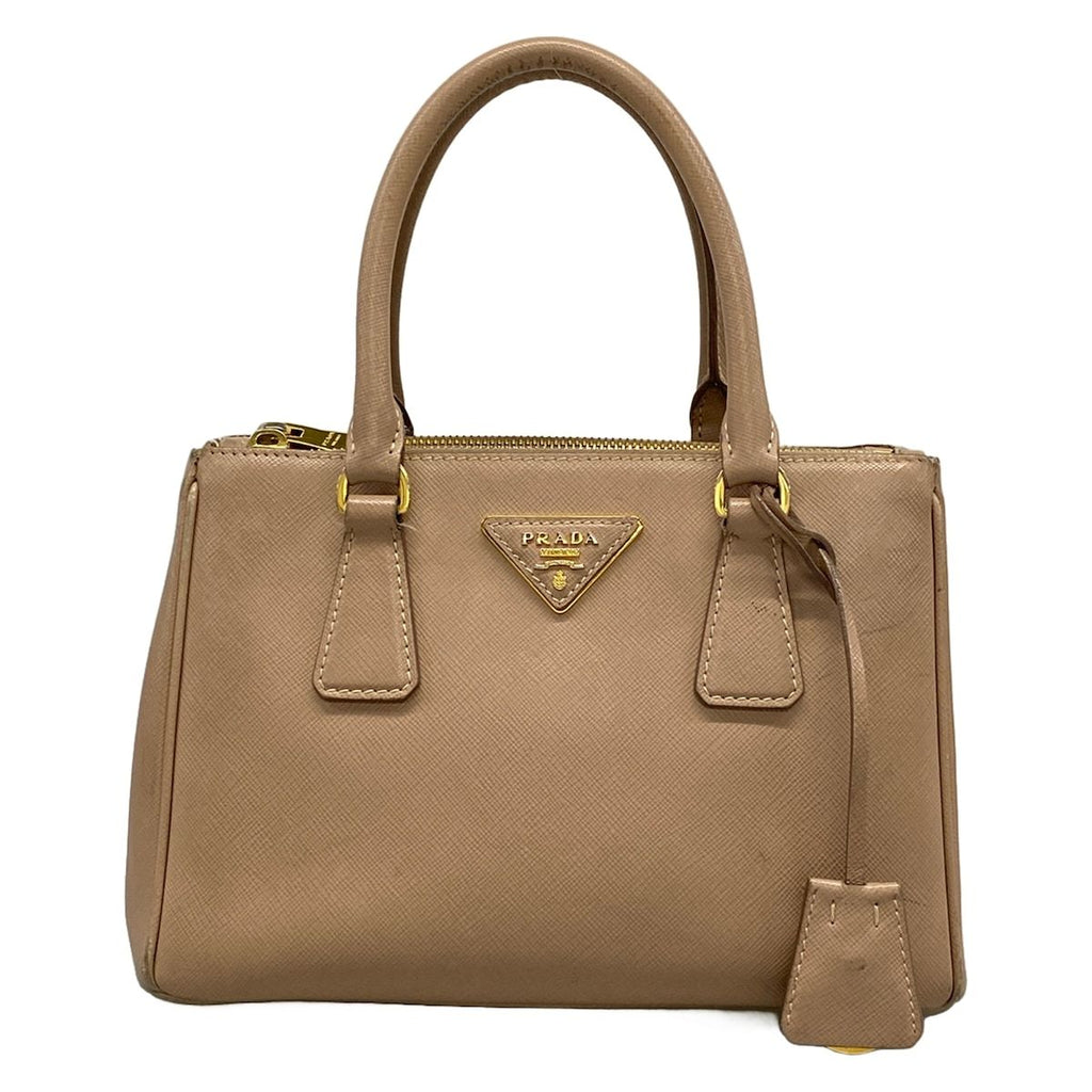 Prada Galleria Mini Bag Beige Leather