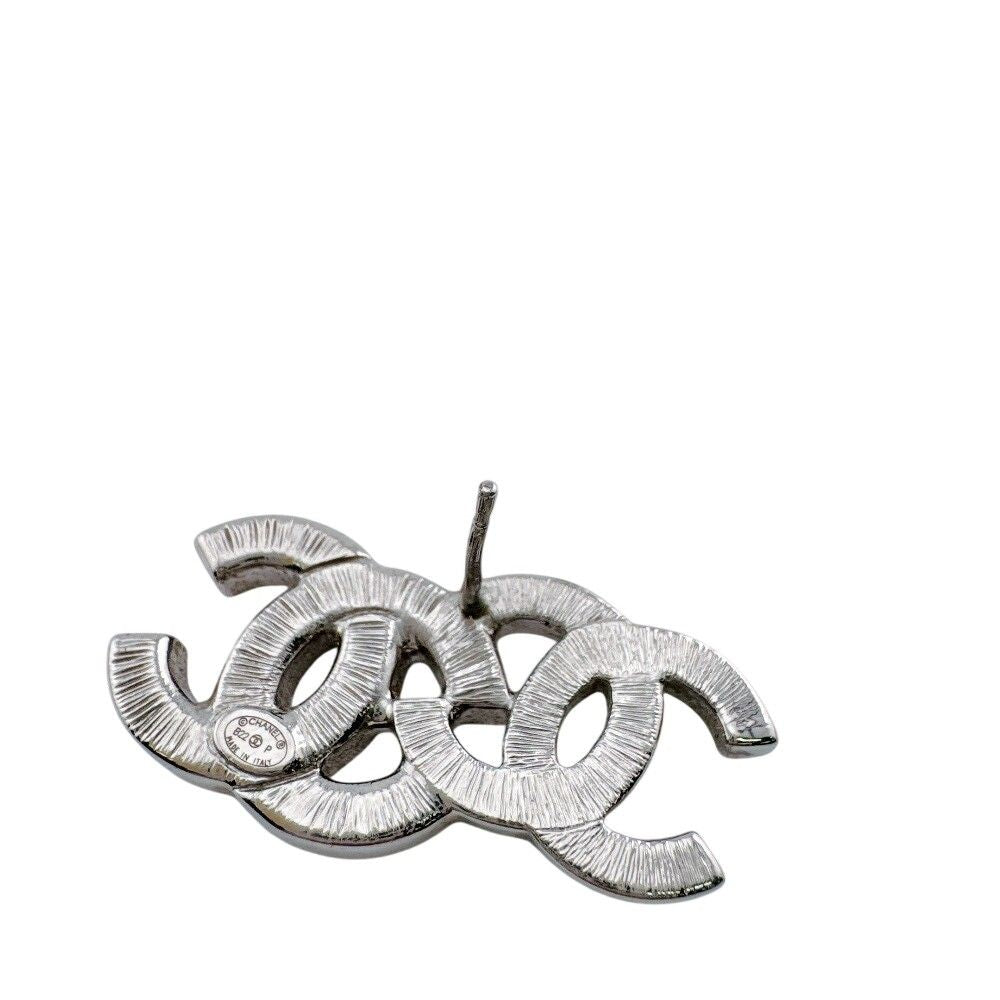 Chanel Metal Earrings Silver — view 5
