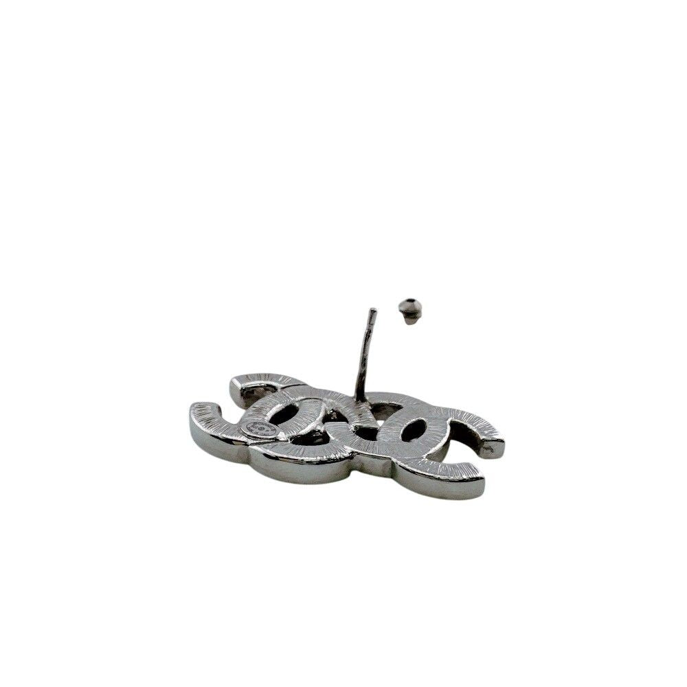 Chanel Metal Earrings Silver — view 4