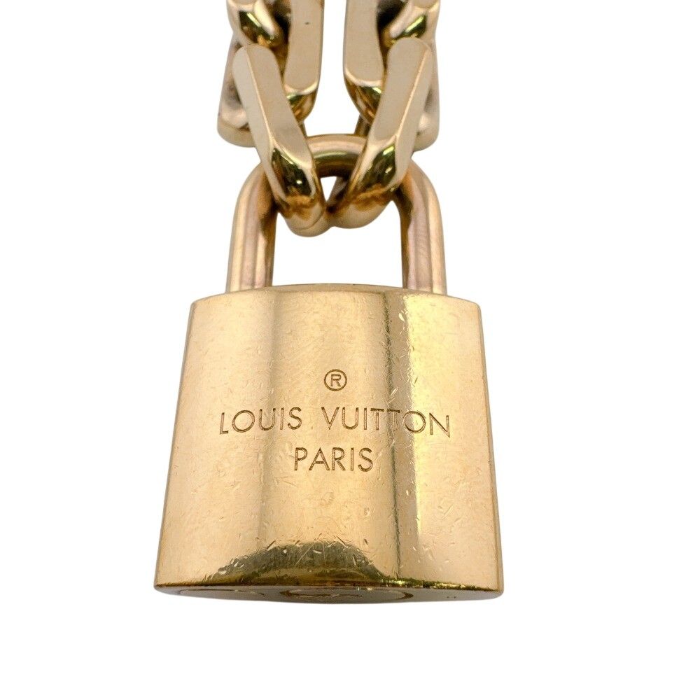 Louis Vuitton Collier LV Edge Metal Necklace Gold — view 6