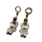 Hermes Audienne Metal Earrings Silver — view 3