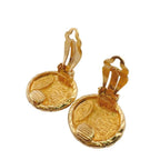 Chanel CC Logo Earrings Gold — view 3