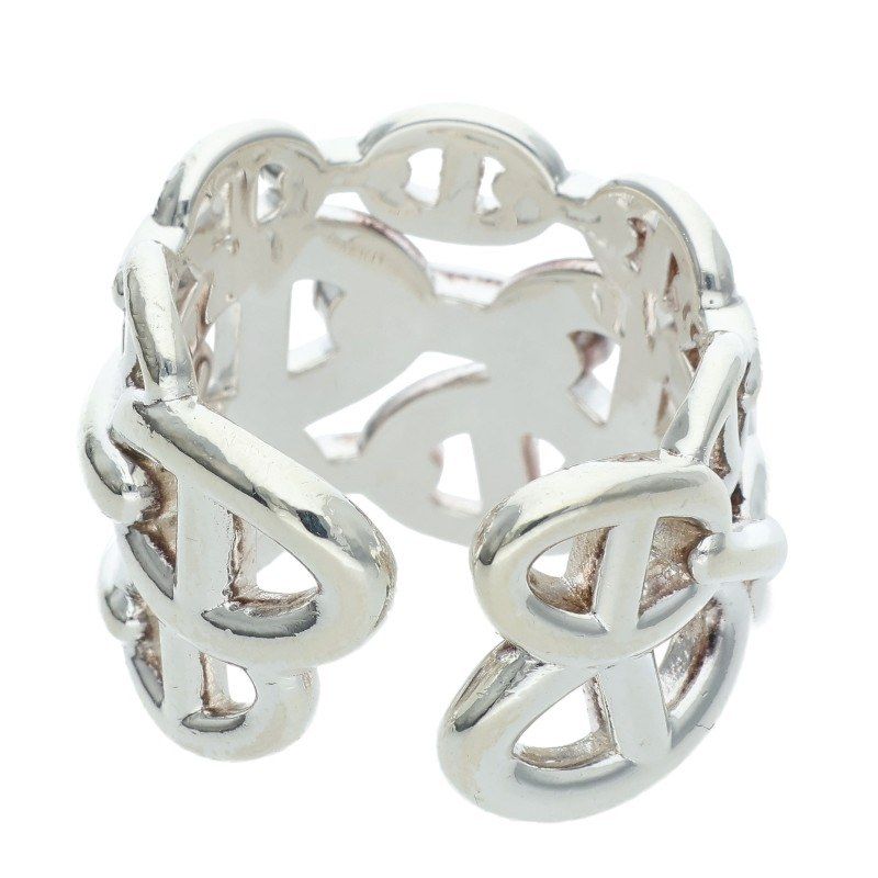 Hermes Chaine D'ancre Enchainee GM Silver Ring — view 2