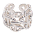 Hermes Chaine D'ancre Enchainee GM Silver Ring