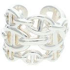 Hermes Chaine D'ancre Enchainee GM Silver Ring