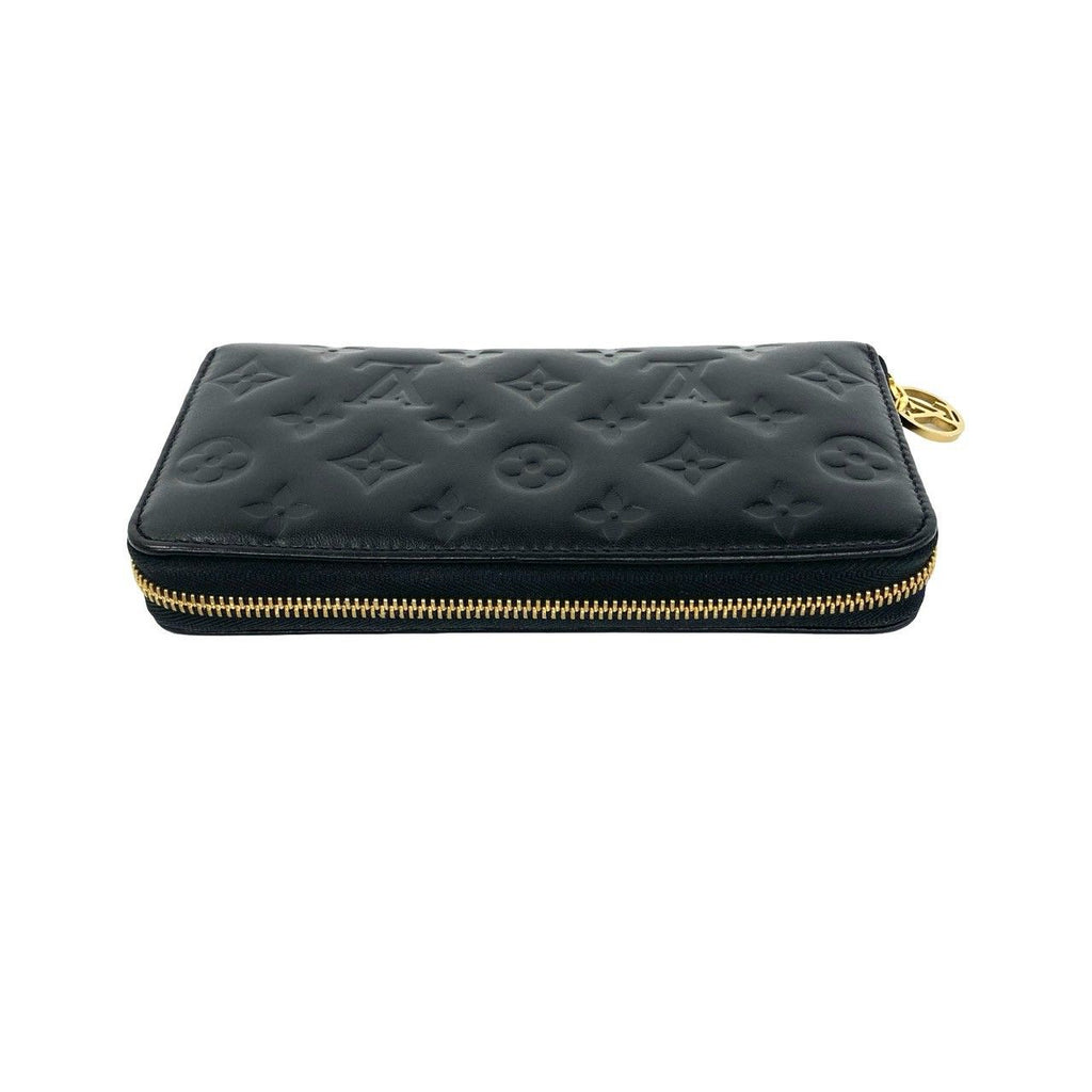 Louis Vuitton Zippy Wallet Coussin Monogram Empreinte Leather Black — view 3