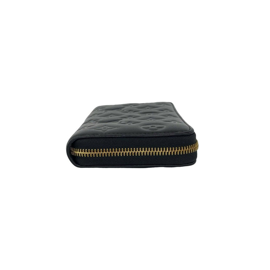 Louis Vuitton Zippy Wallet Coussin Monogram Empreinte Leather Black — view 5