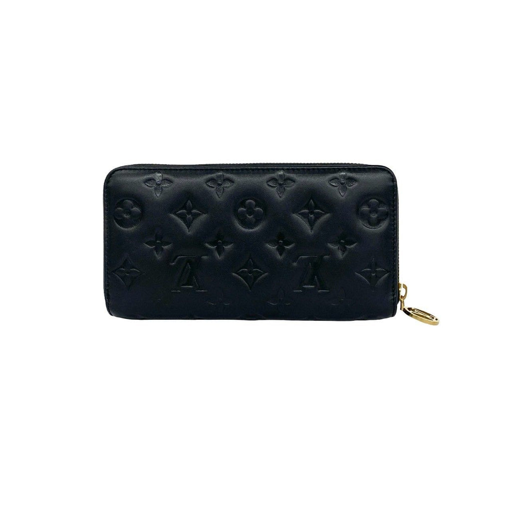 Louis Vuitton Zippy Wallet Coussin Monogram Empreinte Leather Black — view 2