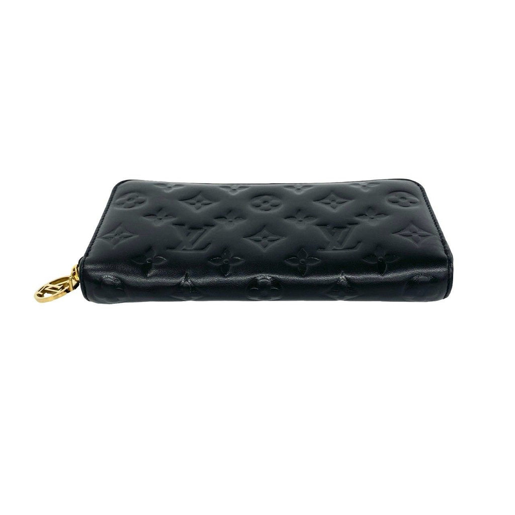 Louis Vuitton Zippy Wallet Coussin Monogram Empreinte Leather Black — view 6