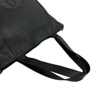 Chanel Vintage CC Logo Caviar Leather Tote Bag Black — view 4