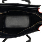 Celine Luggage Nano Tricolor 2-Way Shoulder Bag Beige Black Red Leather — view 5