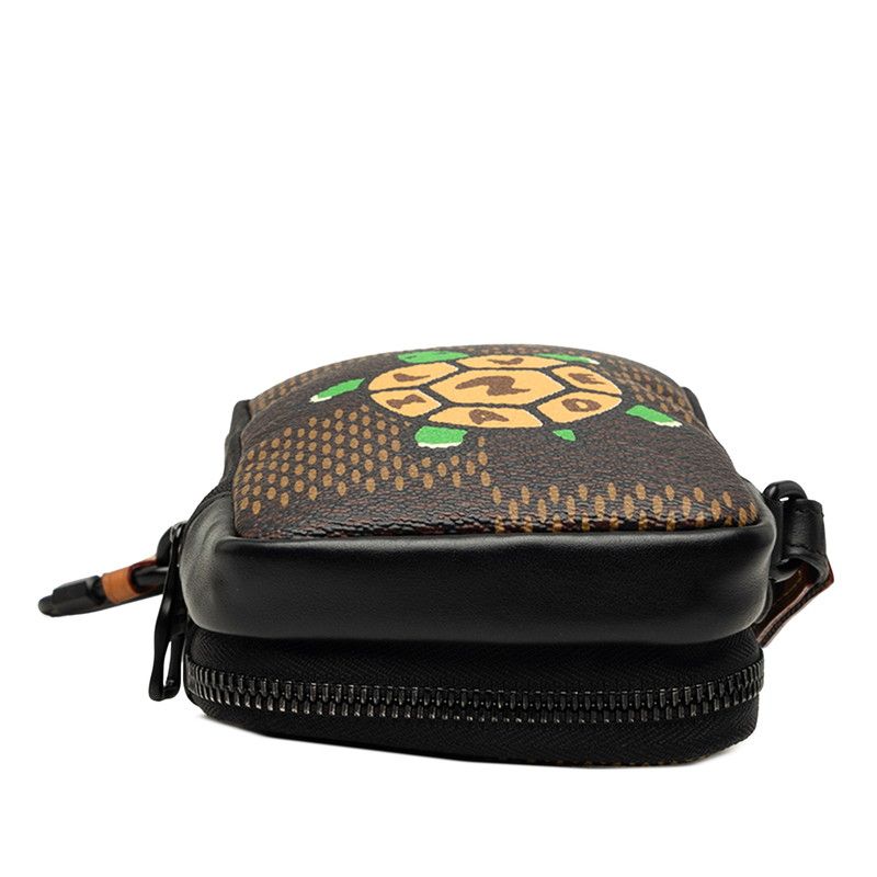 Louis Vuitton NIGO Damier Giant Double Phone Pouch Crossbody Shoulder Bag Brown — view 3
