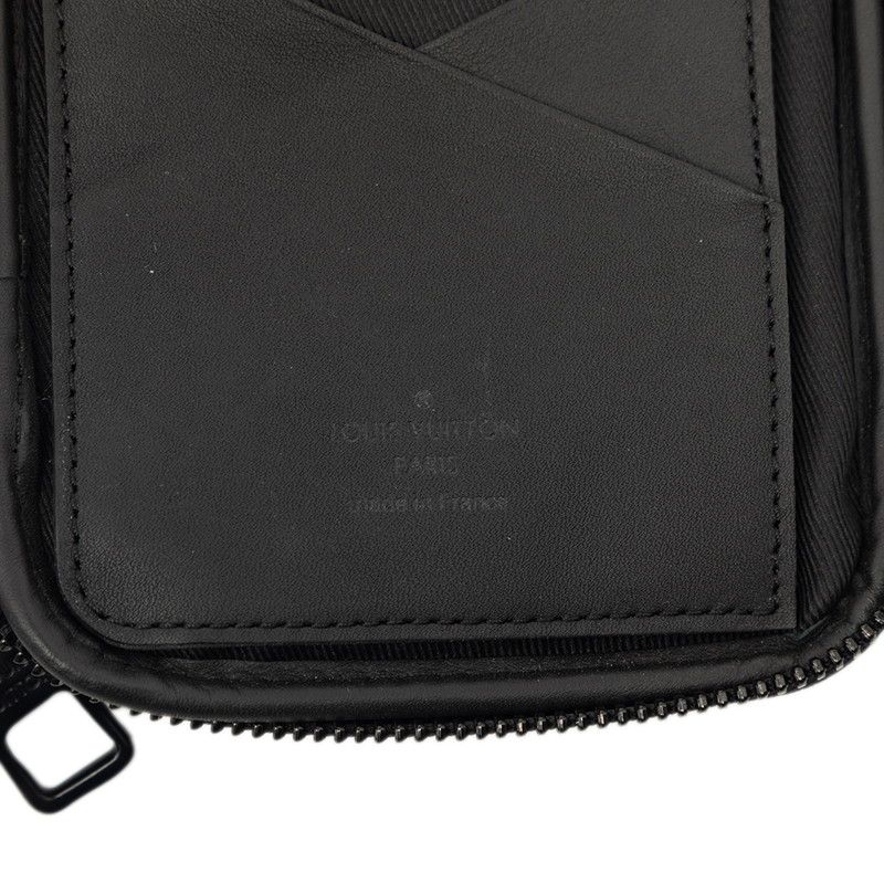 Louis Vuitton NIGO Damier Giant Double Phone Pouch Crossbody Shoulder Bag Brown — view 5