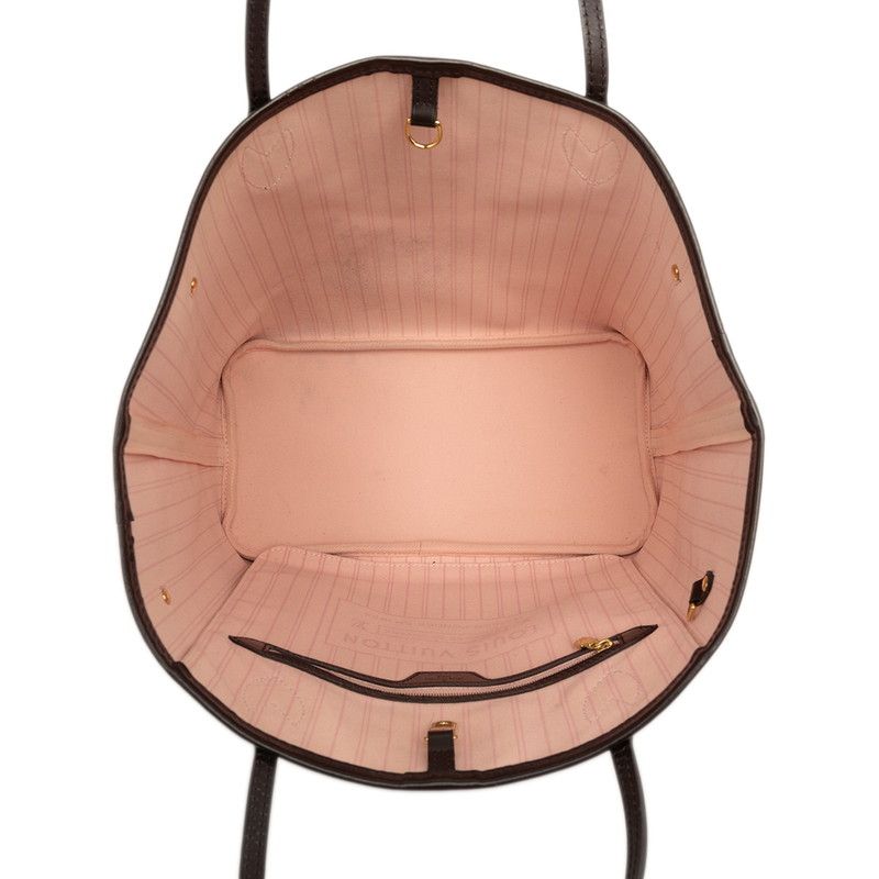 Louis Vuitton Monogram Neverfull MM Tote Shoulder Bag Brown Rose Ballerine Pink — view 4