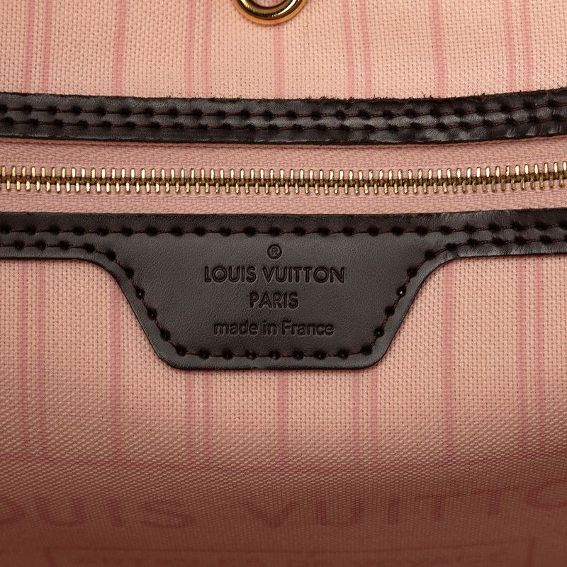 Louis Vuitton Monogram Neverfull MM Tote Shoulder Bag Brown Rose Ballerine Pink — view 5