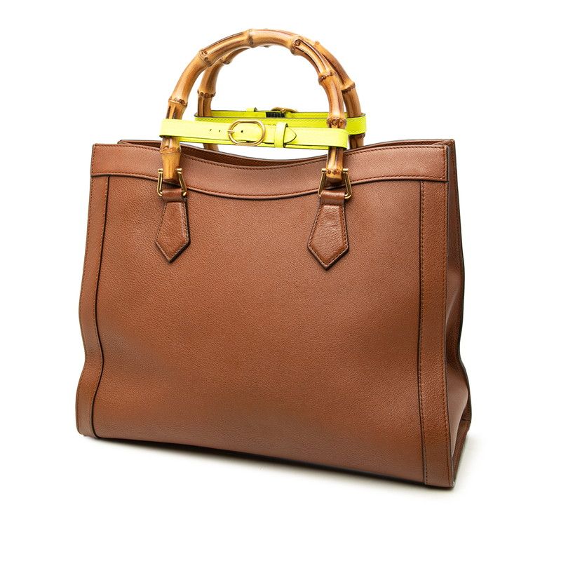 Gucci Bamboo Diana Medium Tote Shoulder Bag 2-Way Brown Leather — view 2