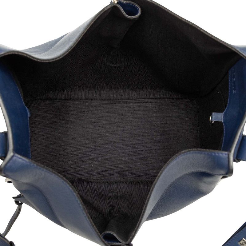 Loewe Anagram Hammock Medium 2-Way Shoulder Bag Blue Leather — view 4